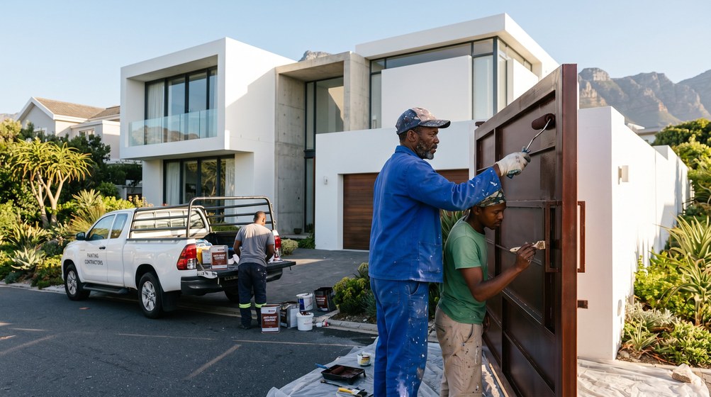 Professional anti-rust coating team applying rust protection to a metal gate in Sandown